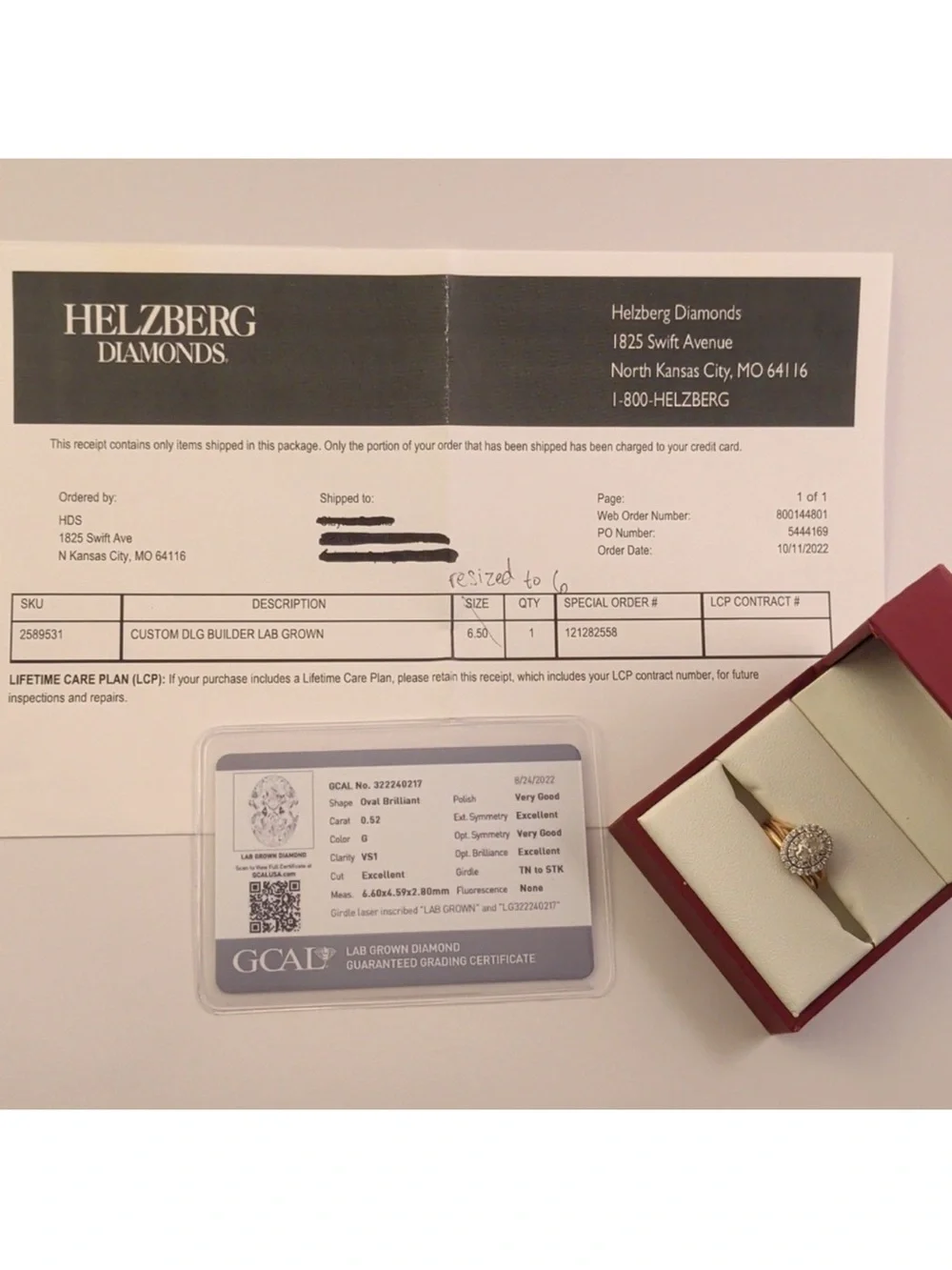 Helzberg CUSTOM Lab Grown Diamond Double Halo Engagement Ring in 14K Rose Gold